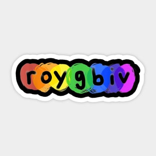 ROYGBIV Rainbow Paint T Shirt For Artist Art Student Teacher Sticker